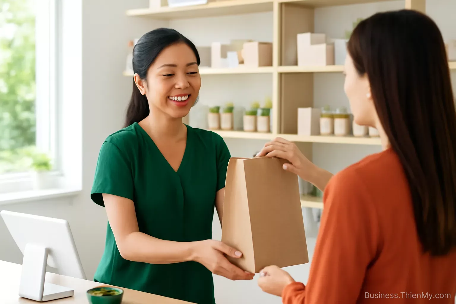Cùng một món, ba giá ở ba kênh, và khách đứng trong cửa hàng nhìn thấy cả ba
