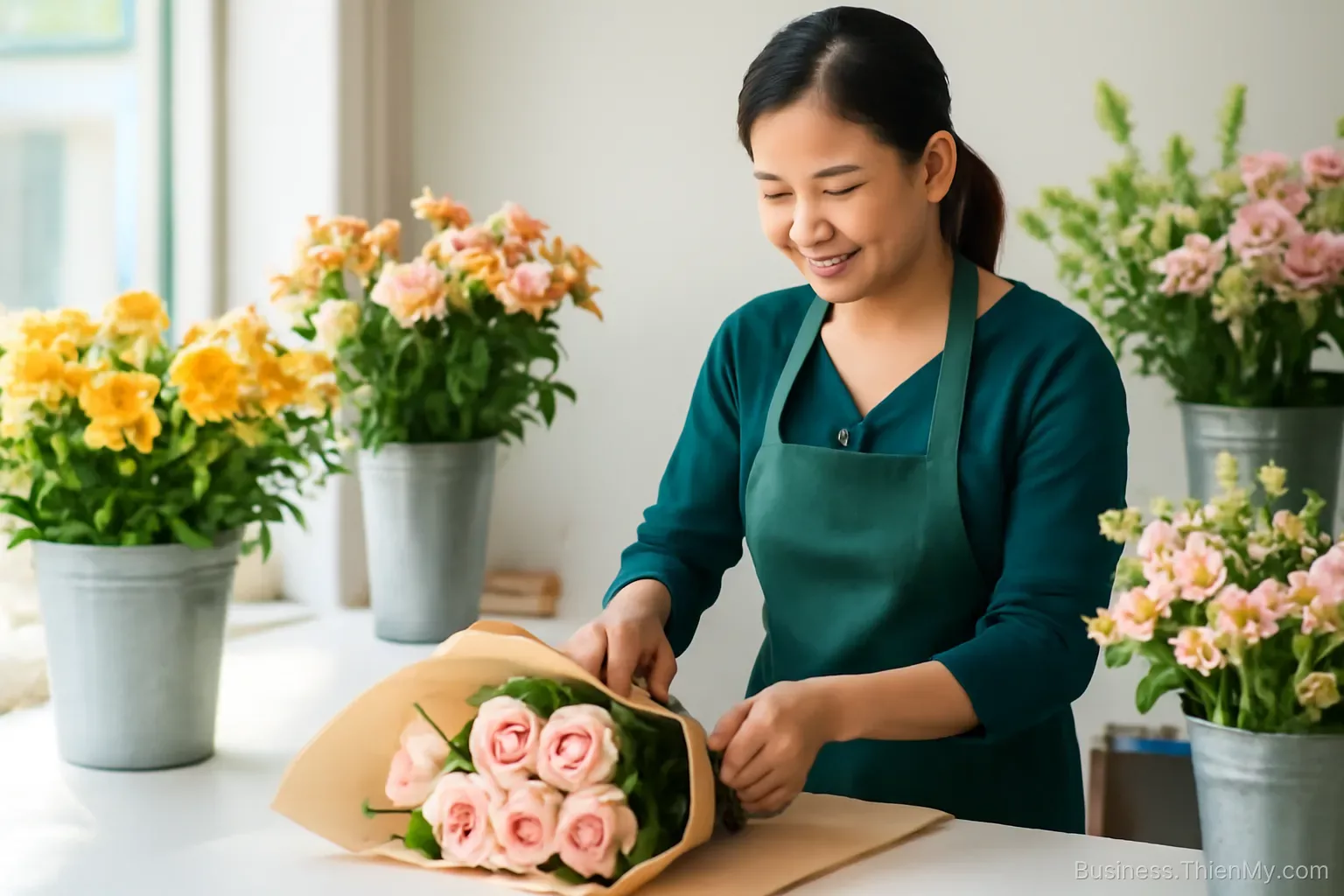 Hoa tươi: buôn bán một món hàng chết sau ba ngày, với nhu cầu dồn vào năm ngày mỗi năm